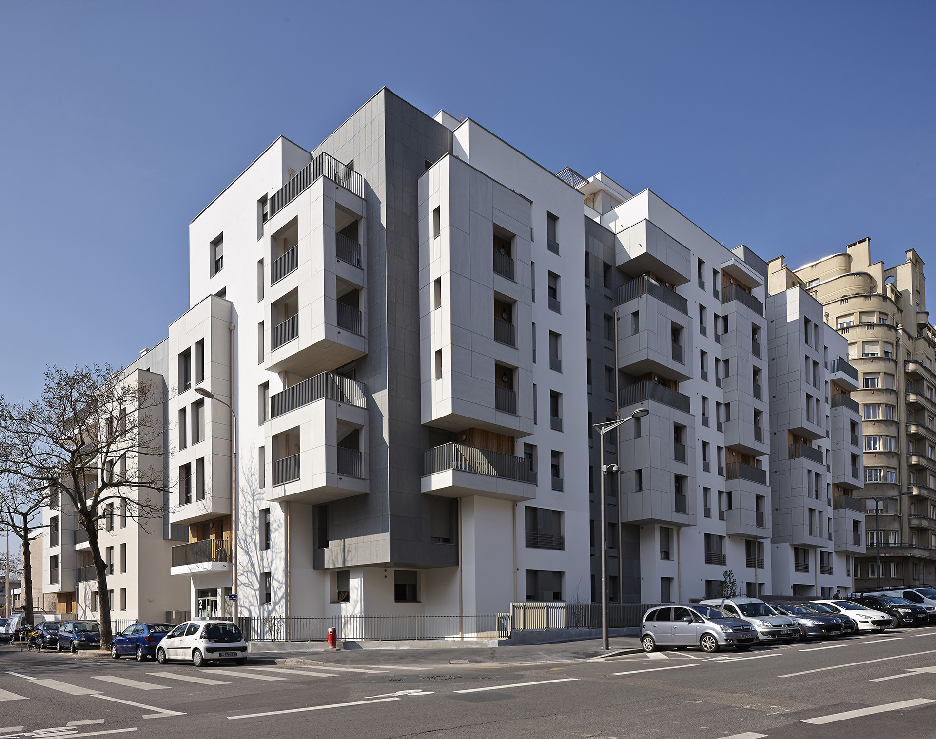 l'ilot d’habitations appelé Monplaisir Lumière, vue extérieure